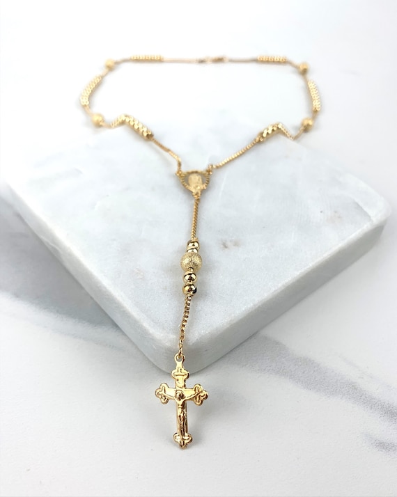 18k Gold Filled Fancy All Gold and Balls 18 Inches Guadalupe