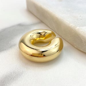 18k Gold Filled Bold and Chunky Cuff Earrings, Modern Chunky Earrings, Single Cuff Earrings, Hollow Chunky Hoops, Wholesale Jewelry