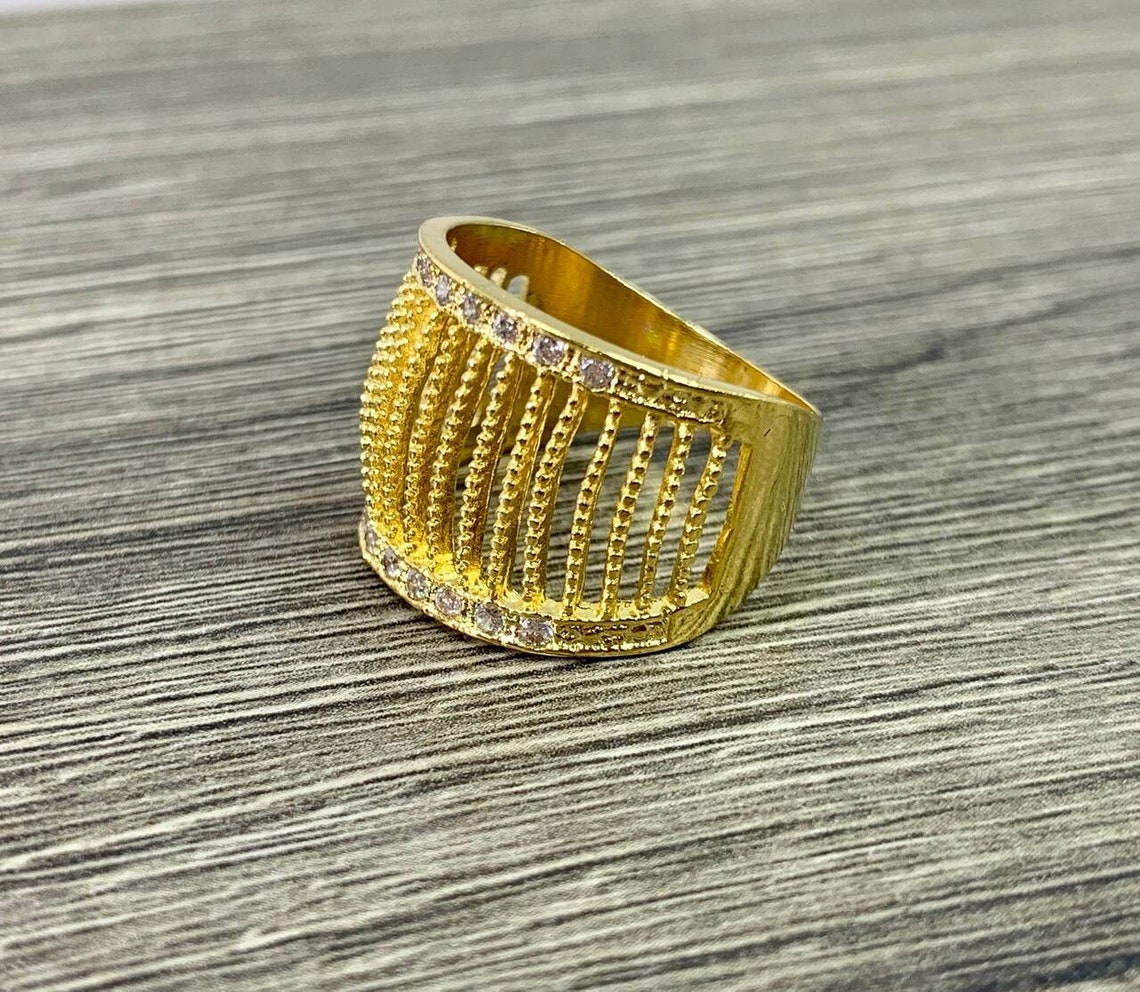 18K Gold Filled Saudi Ring For Wholesale and Jewelry Supplies Etsy