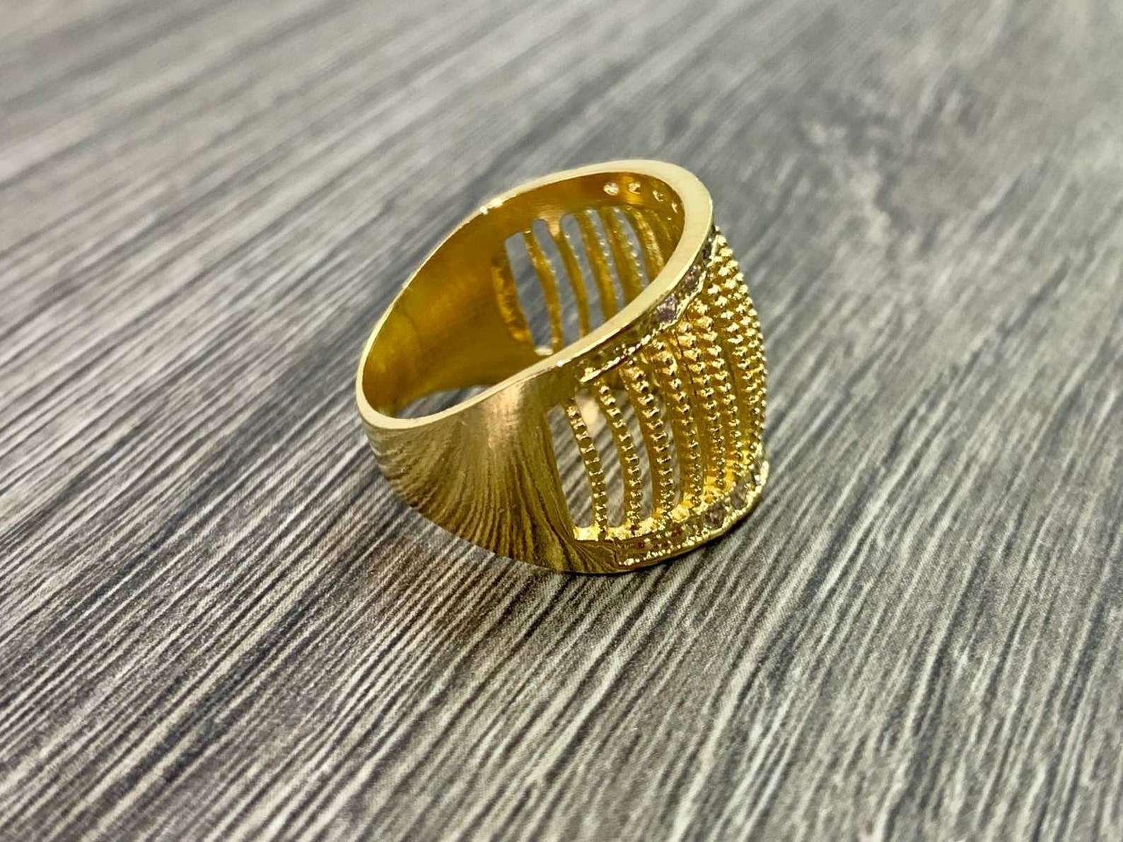 18K Gold Filled Saudi Ring For Wholesale and Jewelry Supplies Etsy