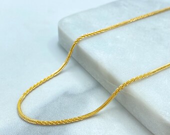 18Kゴールドフィルド スペシャルリンクチェーンネックレス、長さ調節 