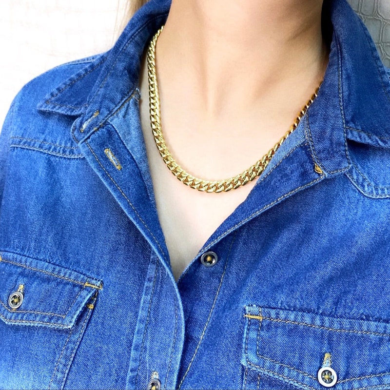 Big Chain Link Necklace - Etsy
