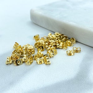18k Gold Filled Replacement Backing, Butterfly Earring Backs, One Pair Of Earring Backs, Gold Push Back Findings, Wholesale Jewelry Making