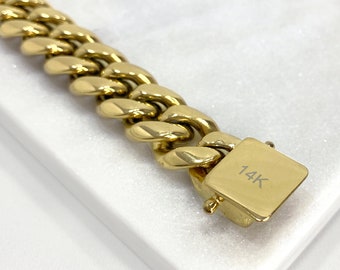 14k Gold Filled 14mm Miami Cuban Link Chain Necklace, Chunky Unisex Jewelry