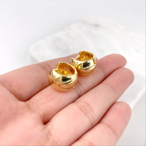 Orecchini Cerchio Piccolo In Oro Giallo Con Sfere Diamantate Cappagli Gioielli 167842