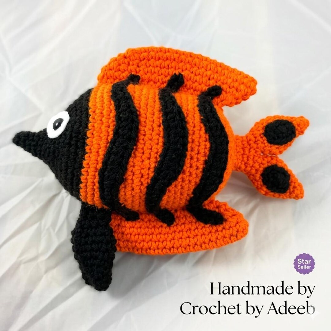 Angelica Angelfish Crochet Pattern (PDF), Amigurumi Fish Toy, Beginner ...