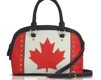 Darling Canadian Flag Design Handbag