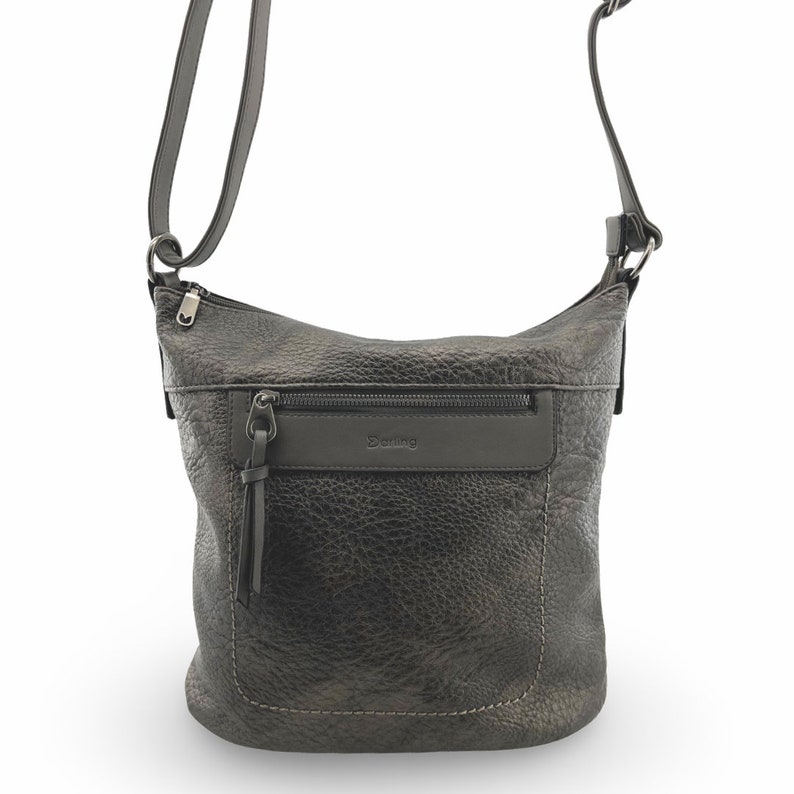 Borsa a tracolla a tracolla in pelle vegana stile Darling Hobo Old Gold