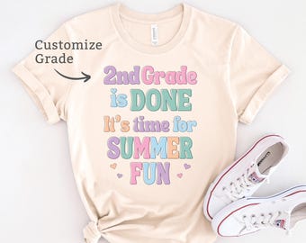 Custom Last Day of School T-Shirt: Summer Fun Pastel Colors - 4047