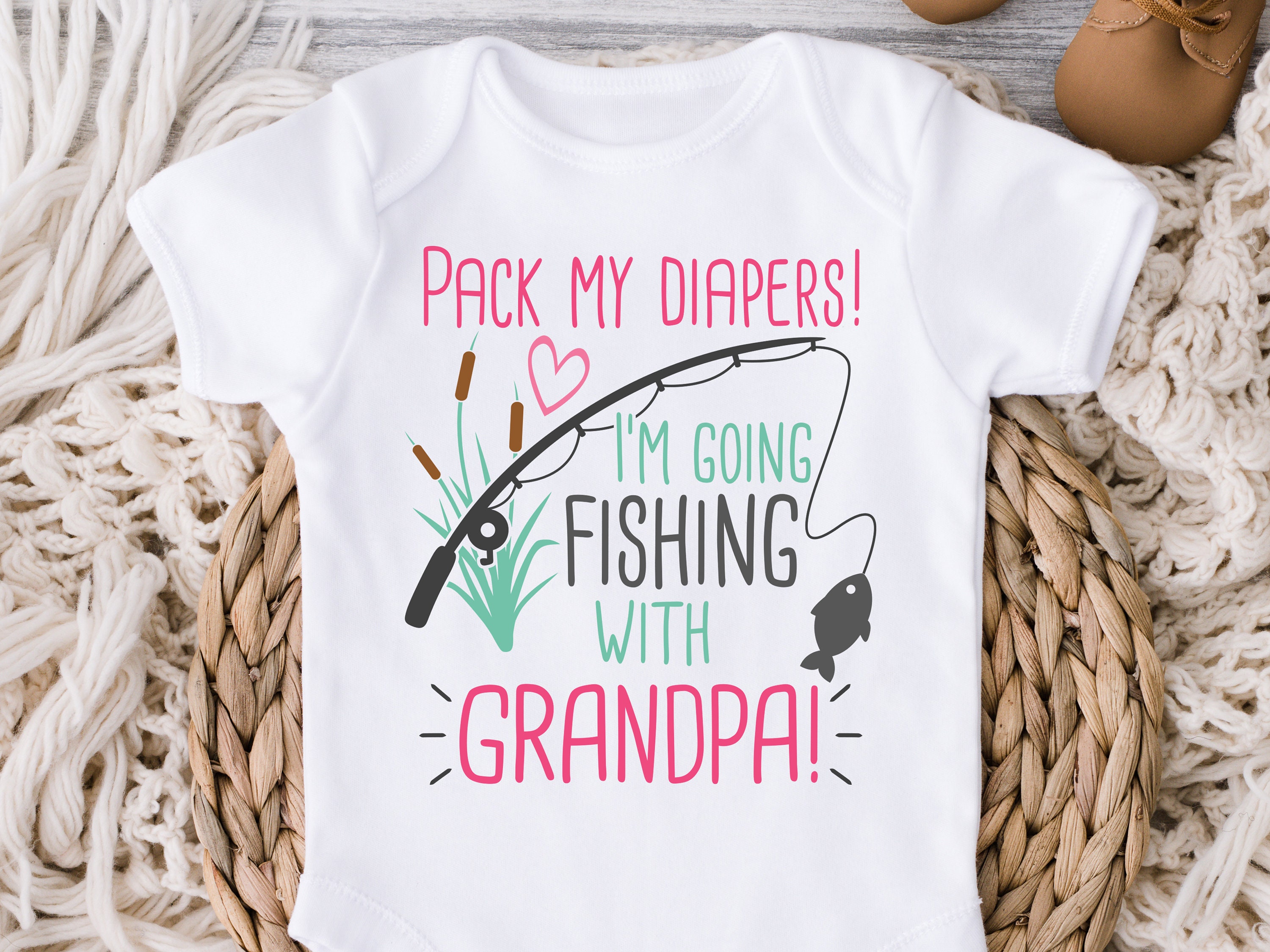 Toddler Granddaughter Fishing Shirt, Toddler Girl Fishing with Grandpa, Grandpas Fishing Girl, Granddaughter Fishing Tee, Cute Gift, 1033