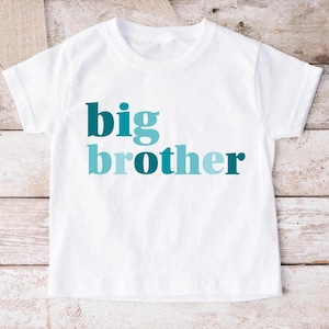 Big Brother T-Shirt: Blue Modern Toddler Tee - 1176