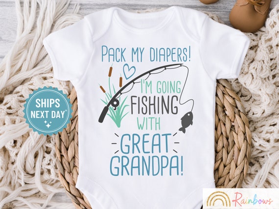 Great Grandpa Shirt, Baby Boy Onesie®, Great Grandpas Fishing