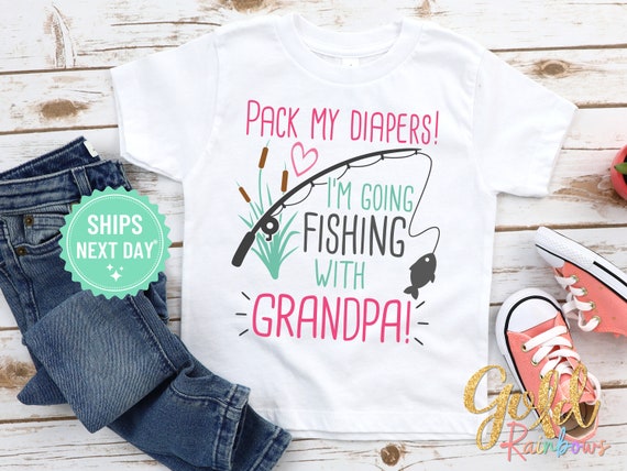 Toddler Granddaughter Fishing Shirt, Toddler Girl Fishing With