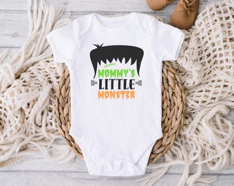 Mommy's Little Monster Halloween Baby Onesie: Frankenstein Toddler Tee - 1166