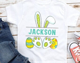Personalized Easter Bunny Shirt: Kids Easter Egg Hunt Tee - 1102