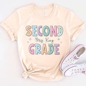 Second Grade Teacher Shirt, 2nd Grade Shirt Teacher Custom School TShirt, Personalized Teacher Shirts, Second Grade Teacher Team, 3050