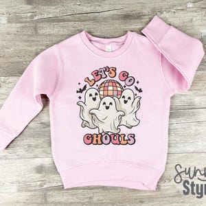 Let's Go Ghouls Halloween Sweatshirt: Funny Toddler & Youth Fall Crewneck, 5033