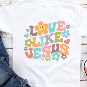 Love Like Jesus Baby Onesie: Retro Christian Bodysuit - 1093 image 1
