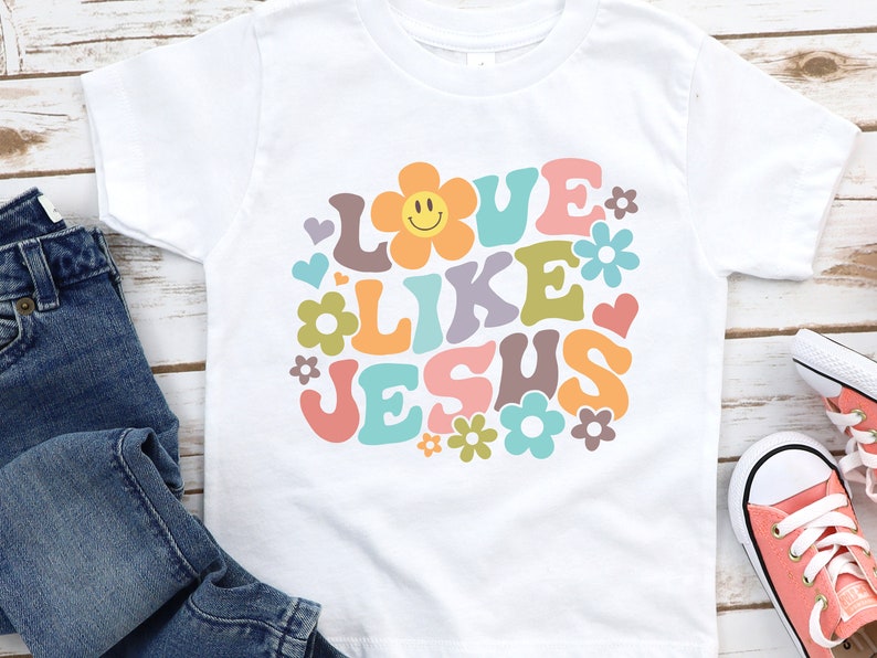 Love Like Jesus Baby Onesie: Retro Christian Bodysuit - 1093 image 1