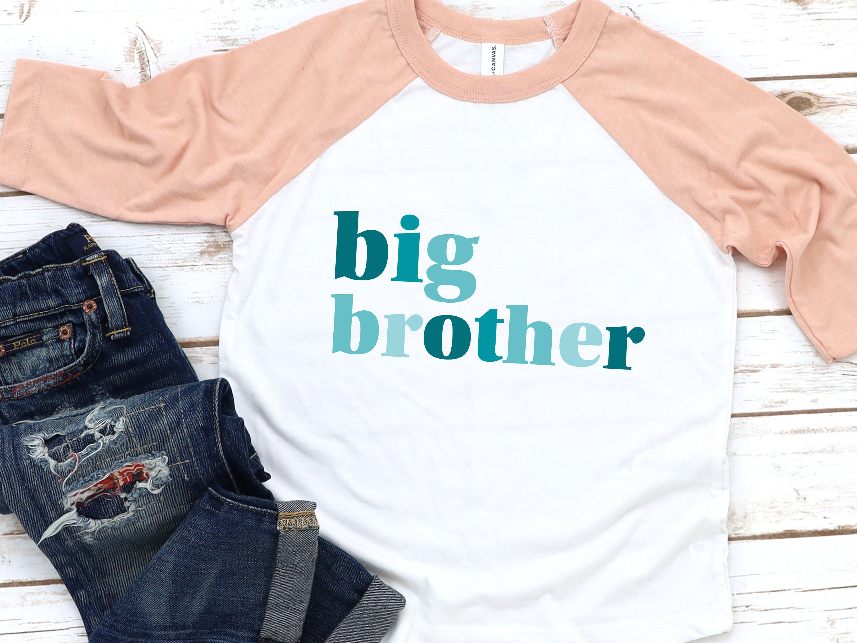 Discover Big Brother TShirt, Big Bro T-Shirt, New Big Brother Tee, Blue Modern Design, Minimalist Toddler Boy T-Shirt, New Baby Announcement, 1176