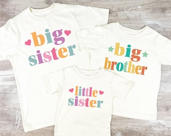Matching Sibling Shirts | Big Brother Big Sister Little Sister Shirts | Pregnancy Announcement Outfit | Sibling Set 6020