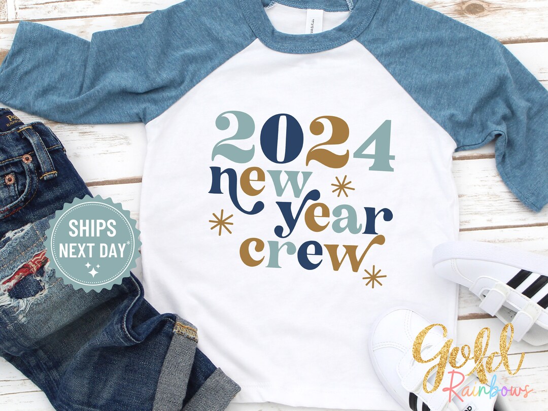 New Year Crew Shirts for Kids, 2025 New Year Matching Kids Shirts