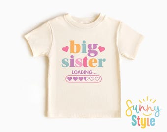 Camiseta de futura hermana mayor / Camiseta de anuncio de embarazo para niños / Camiseta de hermana mayor / Conjunto para revelar el embarazo