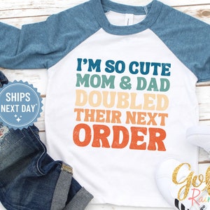 Big Brother of Twins Shirt, So Cute My Parents Doubled Their Next Order, Twins Brother Wavy Retro Vintage Shirt, Twins Announcement, 1106