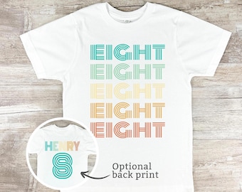 8th Birthday Shirt: Personalized Eighth Party T-Shirt - 2069
