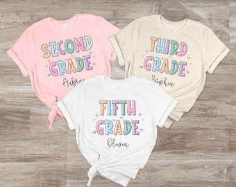 Personalized Back to School Shirt: Girls Grade School T-Shirt, 3049