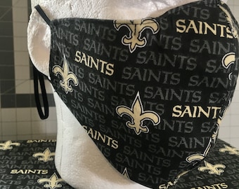 New Orleans Saints Mini Print Cotton Face Mask