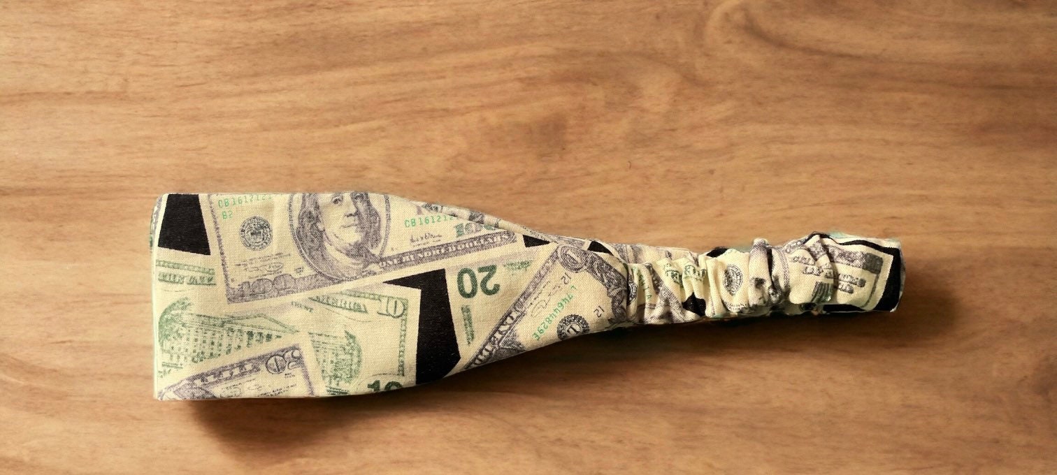 Money Headbands Hundred Dollar Bill Hairstyle US Currency Etsy