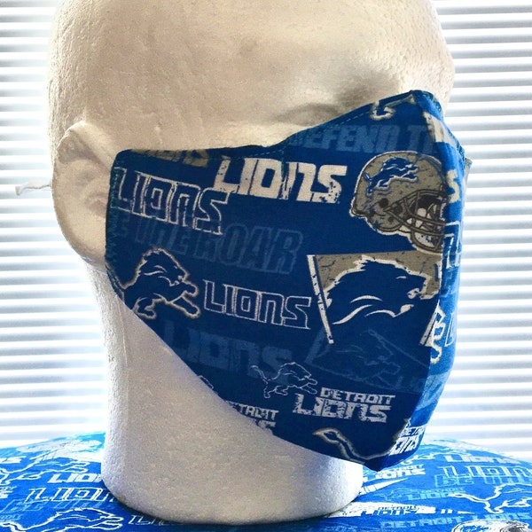 Detroit Lions Retro Fabric Mask