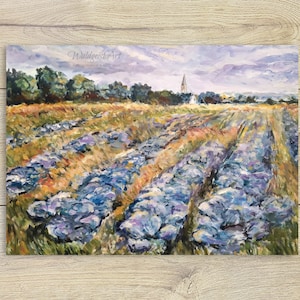 A6 Postkarte Kohlfeld Landschaft ~ Ölmalerei Impressionismus Stadtansicht Dresden~ Grusskarte Kunstpostkarte Malerei Print Plenairmalerei