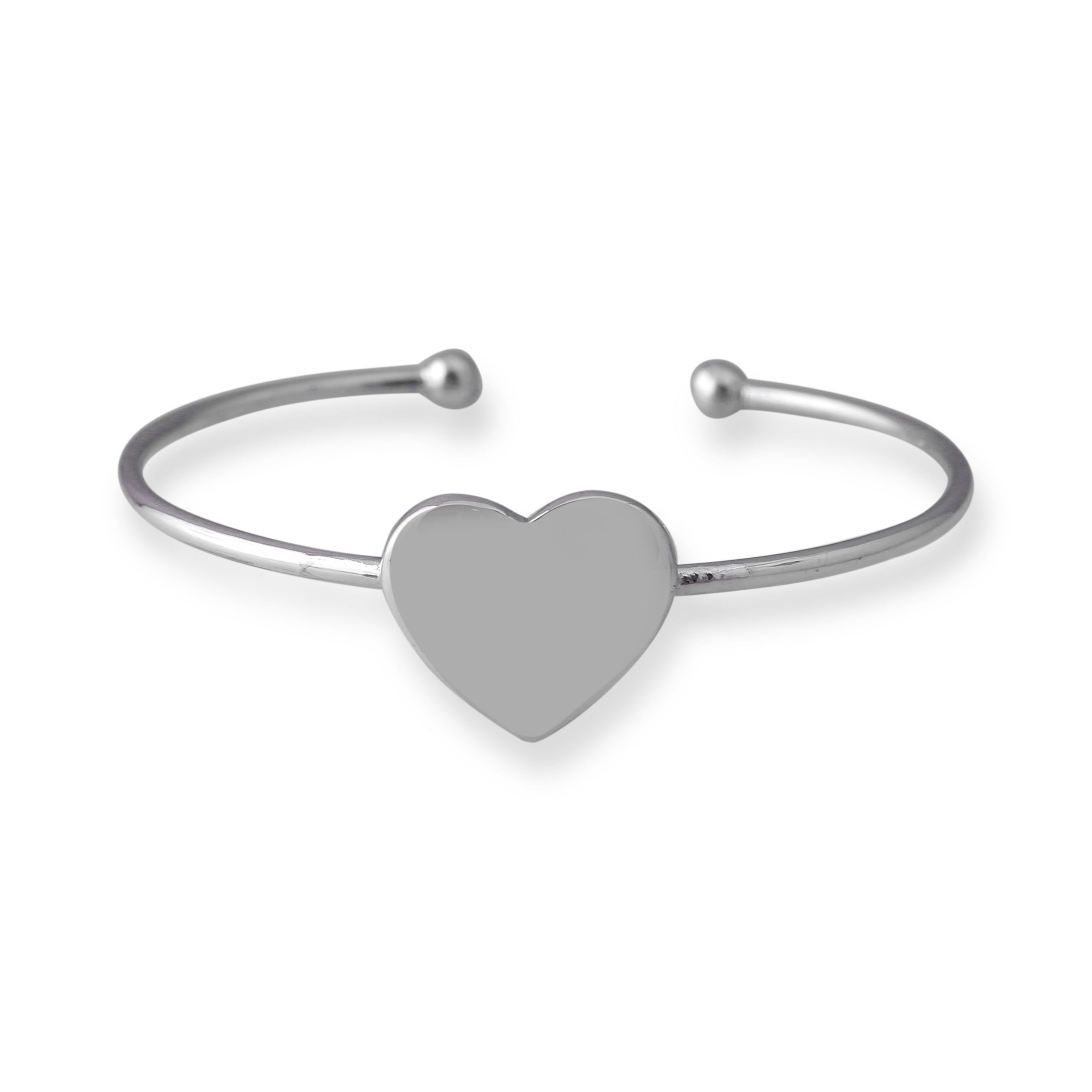 Heart cuff bracelet in 925 Sterling silver Heart Jewelry Etsy