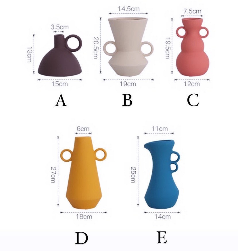 Colourful Scandi Sculpture Vases. Mid Century Ceramic Round Etsy