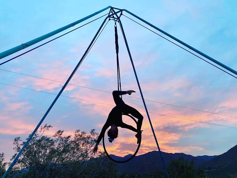 A 20ft Freestanding Custom Steel Aerial Silks Rig Etsy