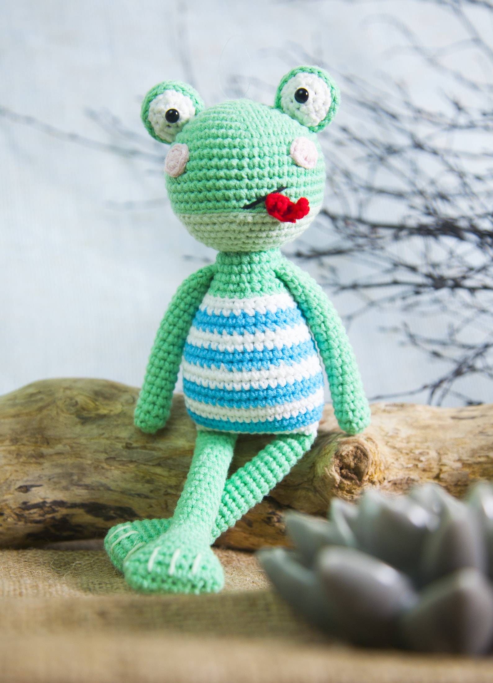 Frog Toy Amigurumi Washable Organic Knitted Doll | Etsy