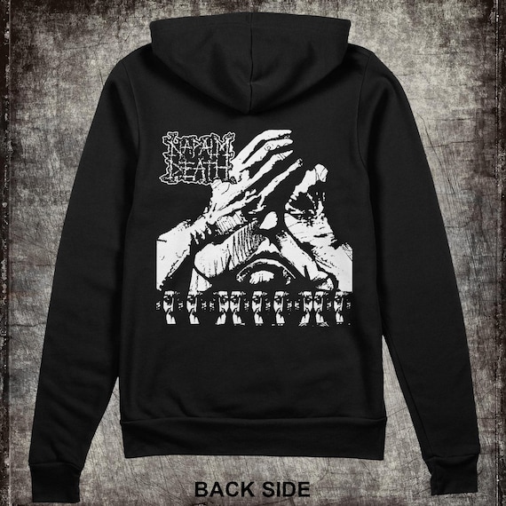 NAPALM DEATH - 'FACES' - Zip up Hoodie Sweatshirt - Punk, Crust