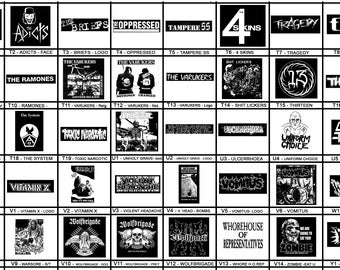 T - Z - Punk Patches - Grindcore, Thrash, Crust, Anarcho, Metal, Vegan, D beat, Street Punk, Screen Print