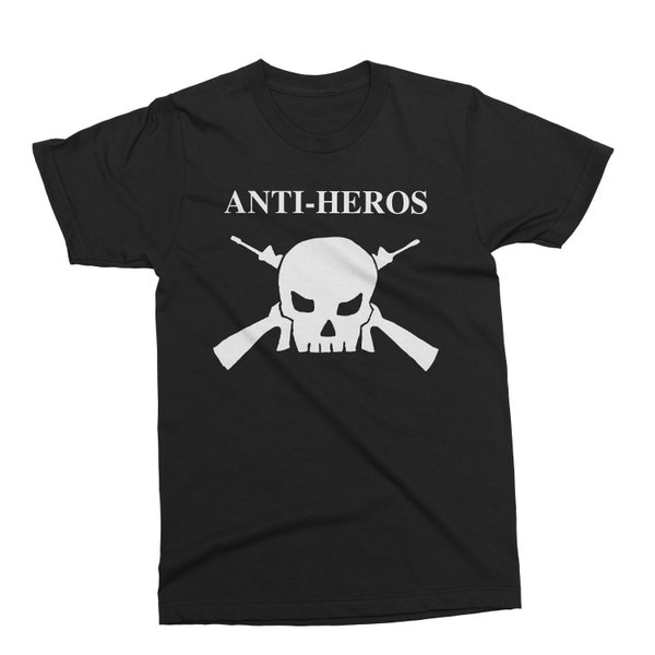 ANTI HEROS - T-SHIRT - Punk, skinhead, antiracistisch, Oi, Amerikaanse straatpunk, bands, schedels