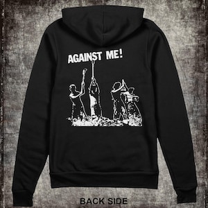 AGAINST ME -  'Zip Up Hoodie Sweatshirt - Punk, Crust, Anarcho, Peace, Grindcore, Apparel, Power Violence, Bands