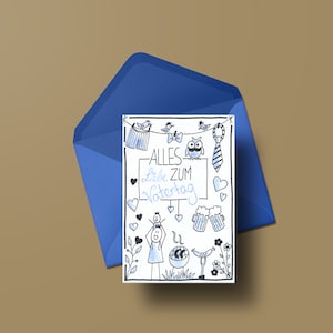 Sketchnote folding card Father&#39;s Day