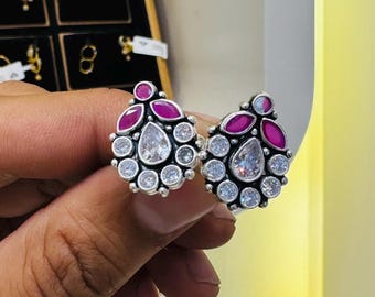 Silver Toe Ring: Adjustable Cut Stone Beach Jewelry