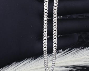 Sterling Silver Curb Chain Necklace: Handmade Indian Jewelry Gift