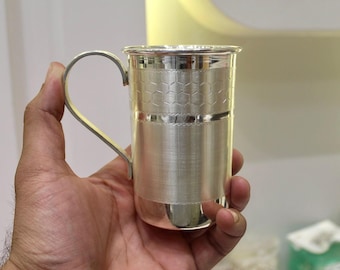 Handmade 999 Pure Silver Mug – Elegant Coffee and Tea Cup