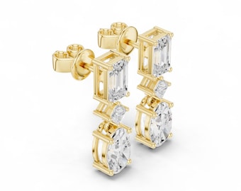 18K Gold & Rose Gold Earrings | Minimalist Fine Jewelry | Dainty Everyday Studs for Women