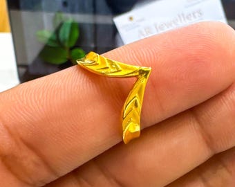 Handmade 22k Gold Ring: Minimalist Solid Gold Band, Fine Jewelry