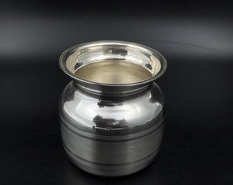 Handcrafted Pure Silver Lota Kalash | Traditional Water Pot for Pooja | Elegant Indian Temple Vessel