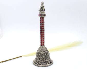 Hanuman Bell: 925 Silver, Traditional Hindu Design